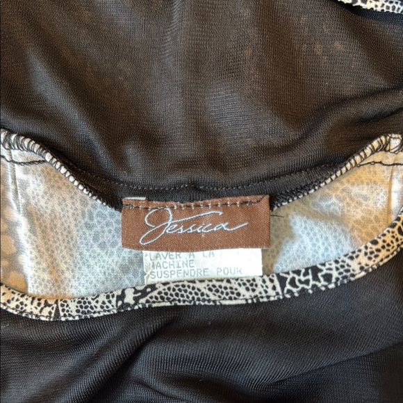 Jessica Dress Black White Random Design Sleeveless Reverse Seams on Panels Sz 8 - Picture 2 of 11